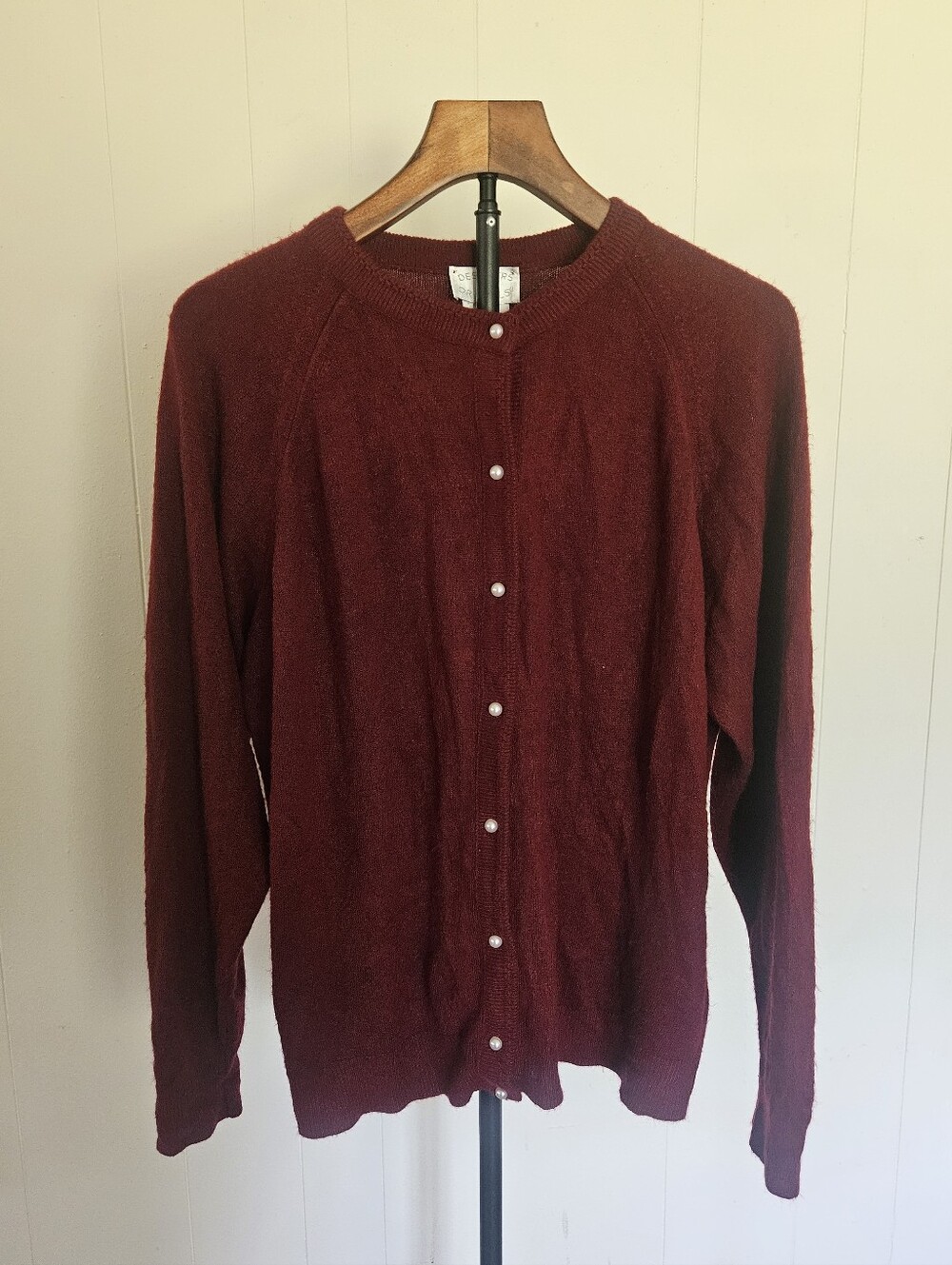 Designers Originals Burgundy Button-Front Cardigan Size XL